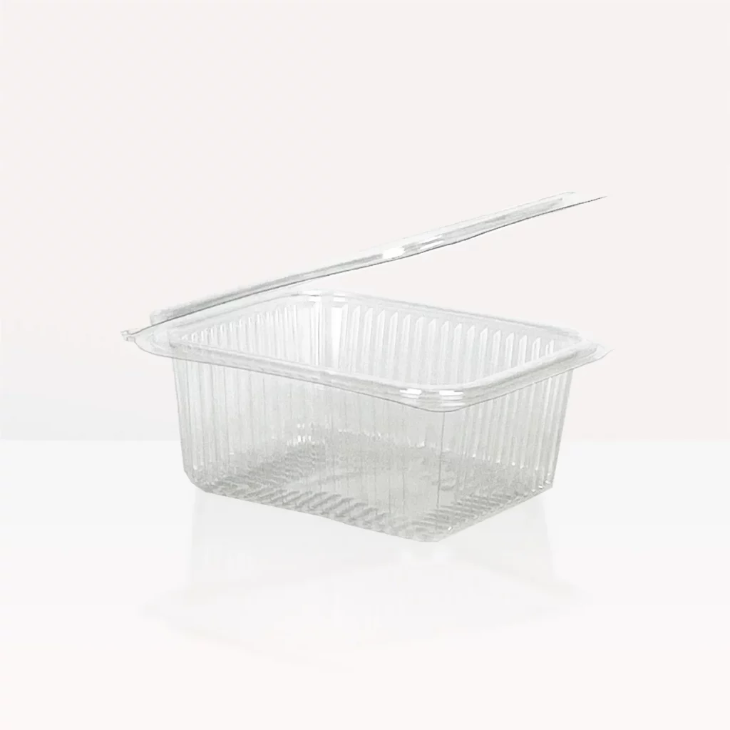 barquette plastique chaleur à charnière