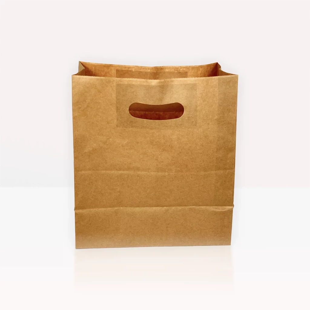 sac kraft poignée prédécoupée face emballez mieux