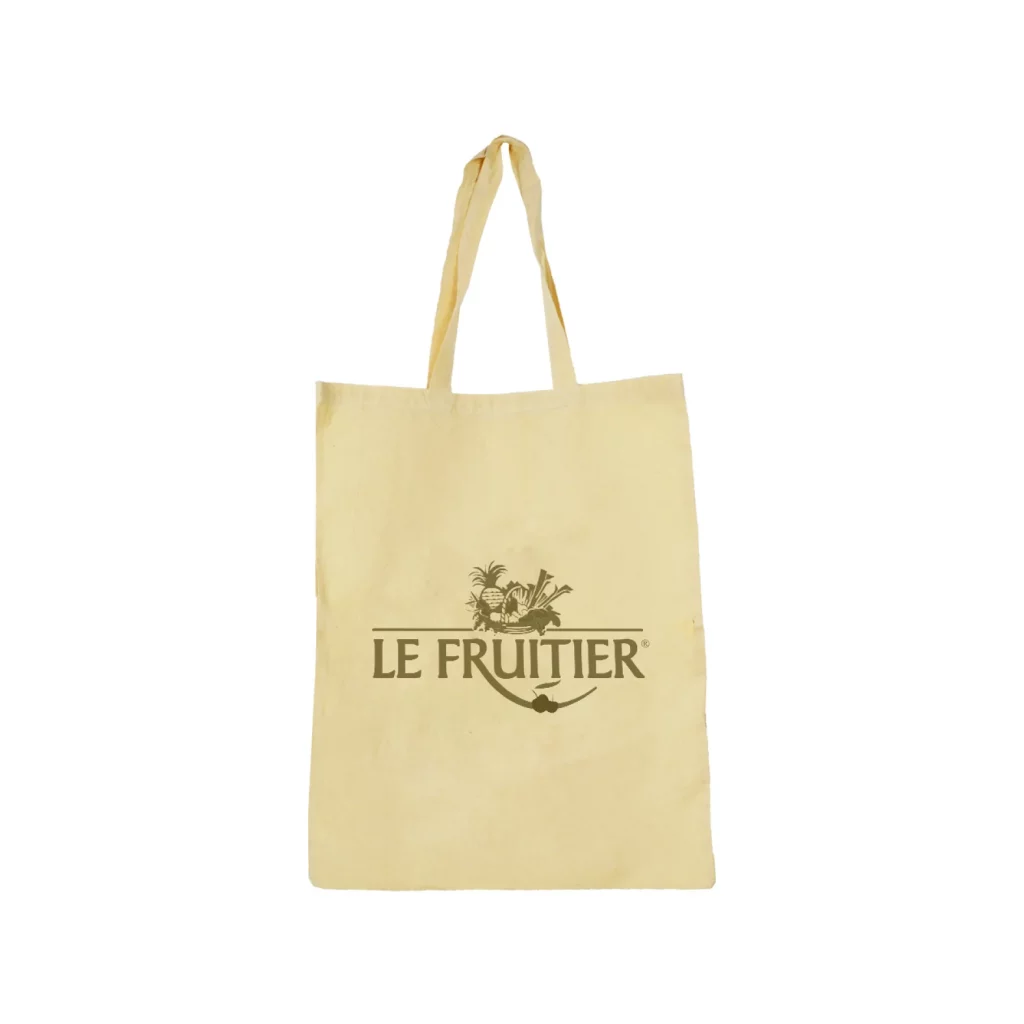 tote bag coton le fruitier moyen noir saveurs commerce