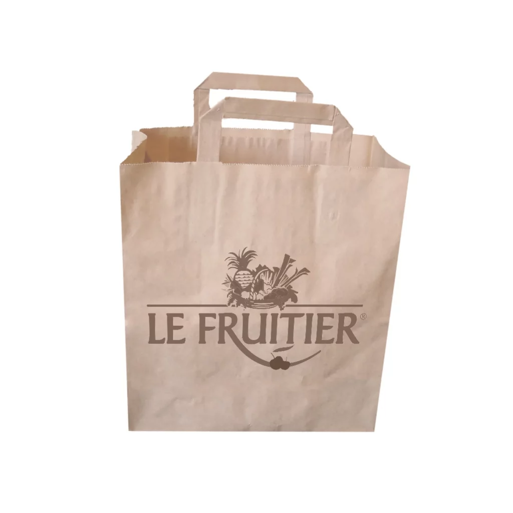 sac kraft poignées plates GM brun