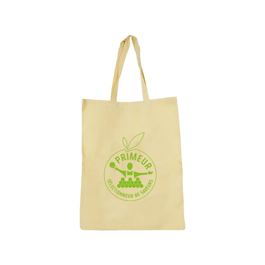 tote bag coton primeur vert saveurs commerce