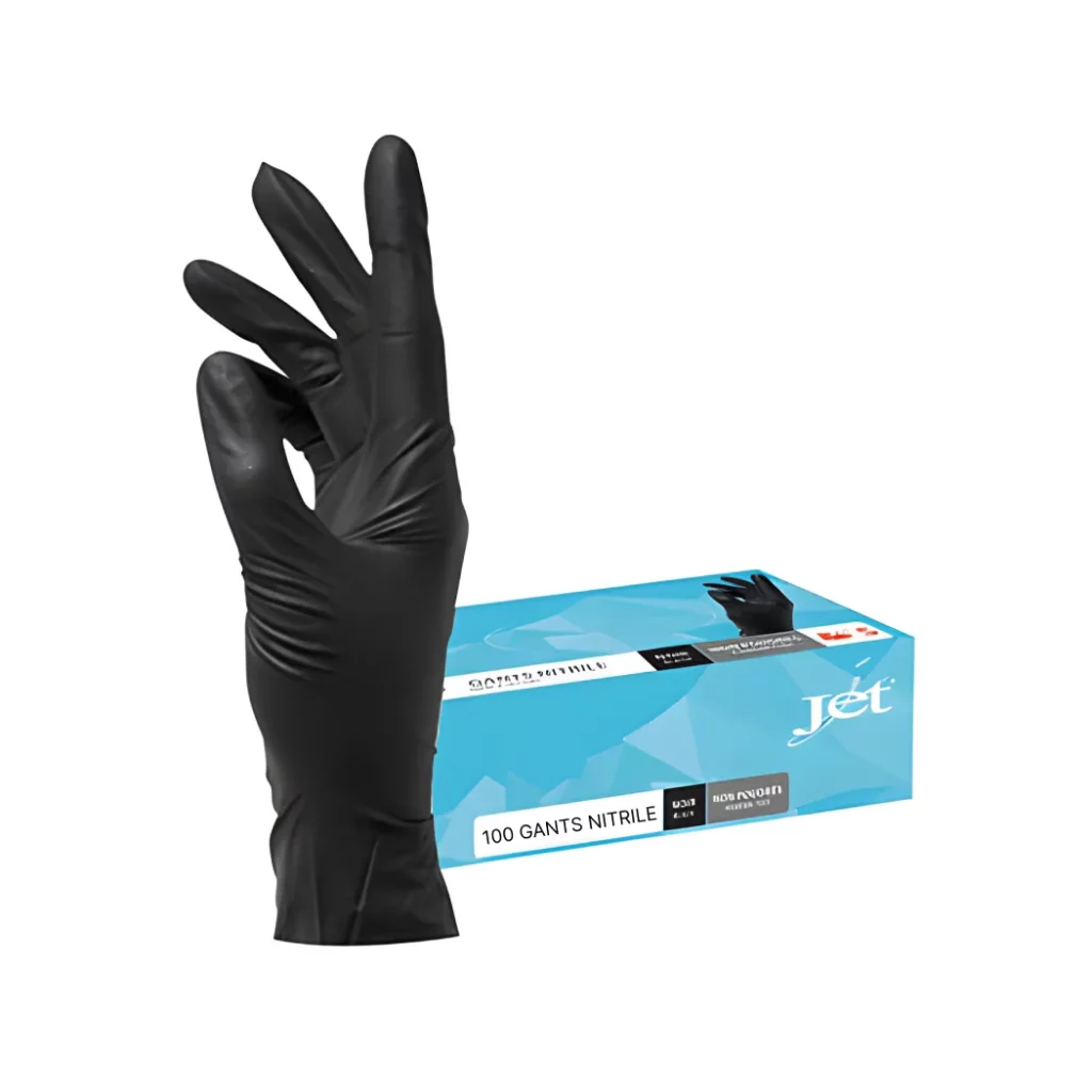 gants noirs nitriles saveurs commerce