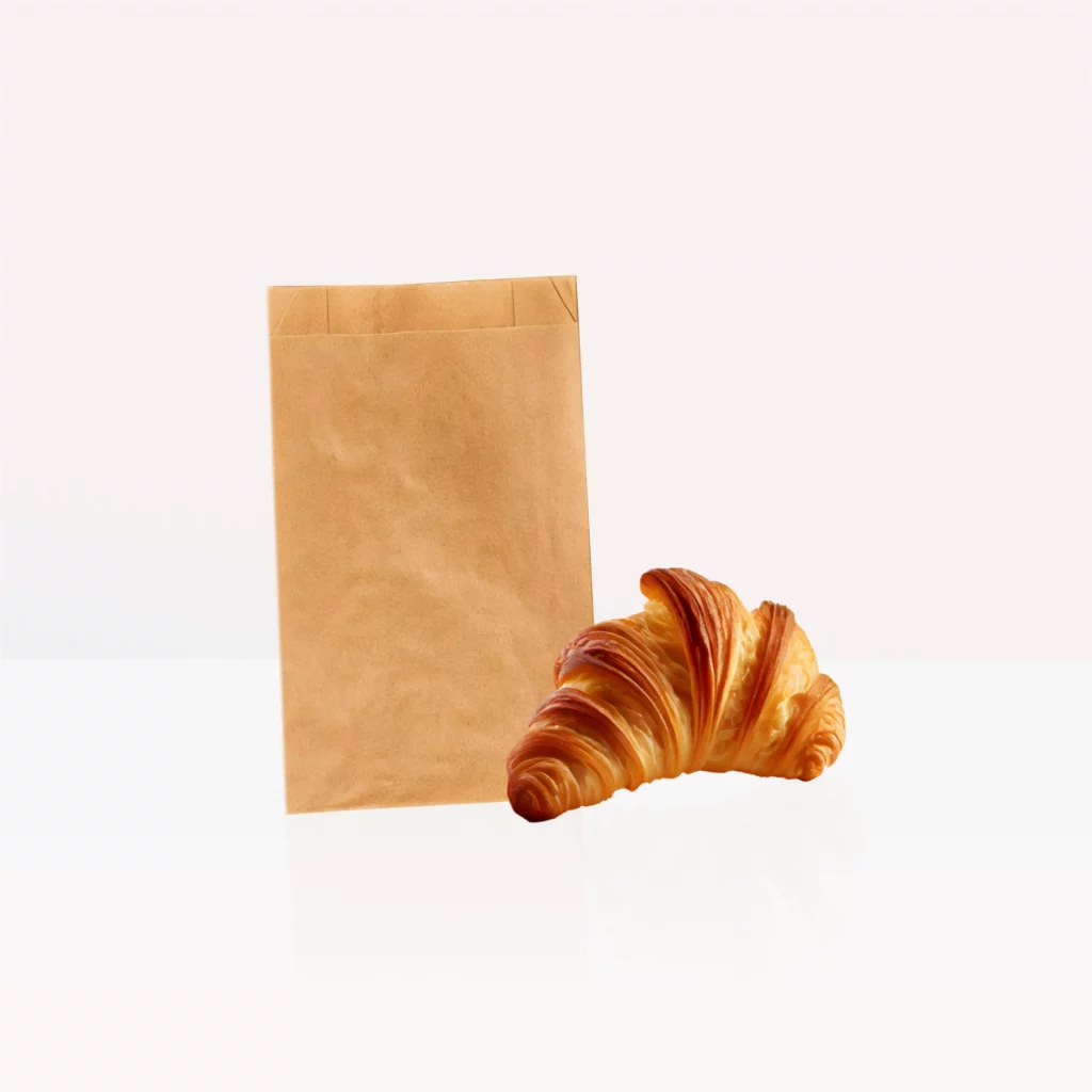 sachet croissant kraft brun